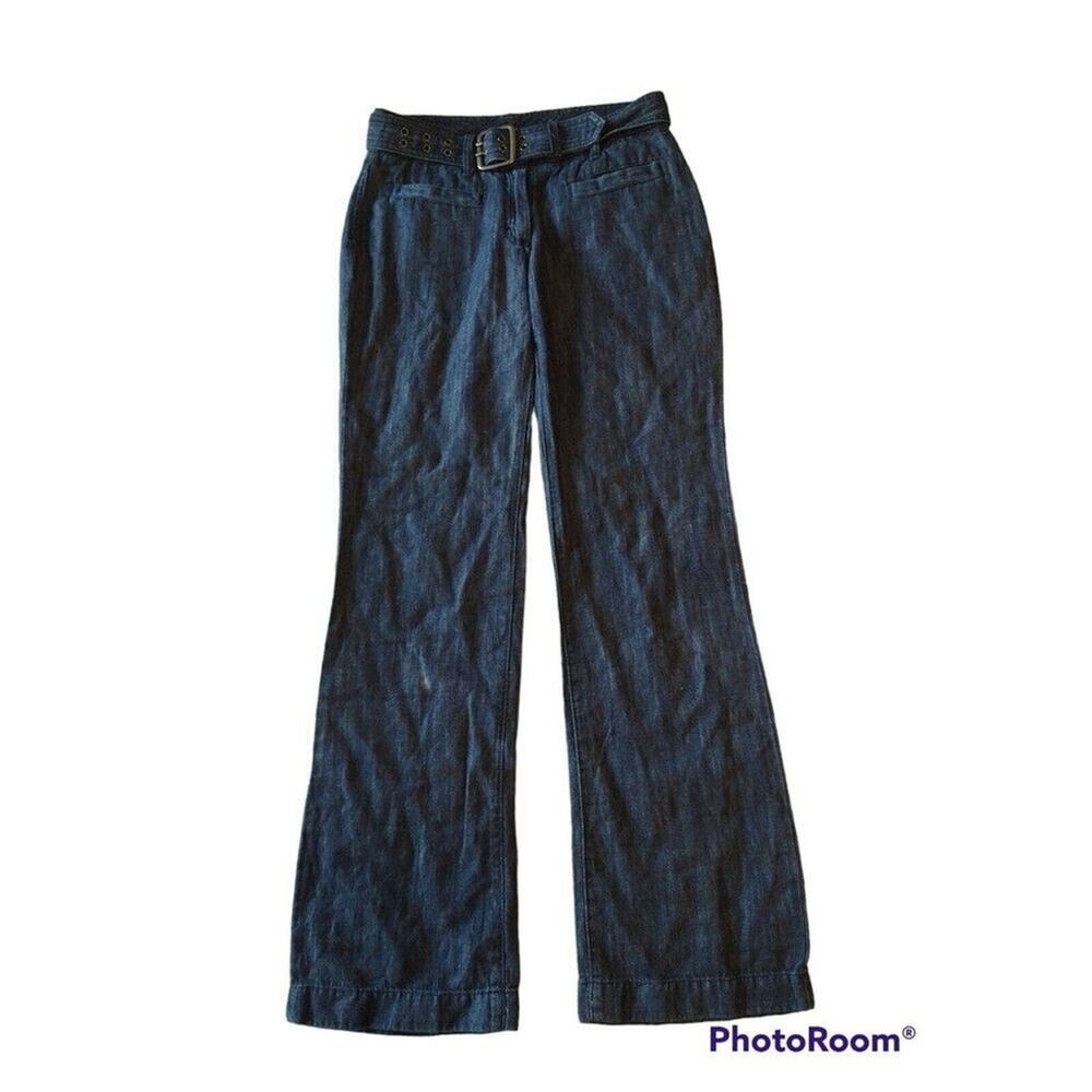 Tommy Hilfiger size 0 belted flared leg jeans